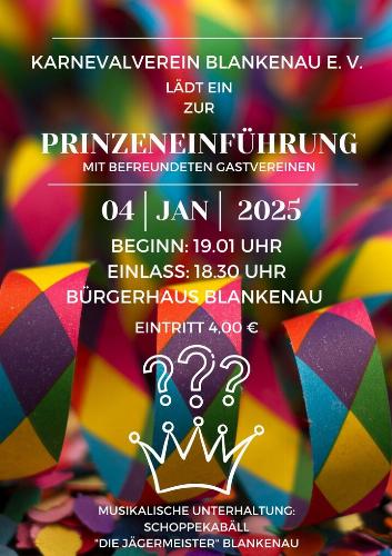 Einladung zur Prinzeneinführung